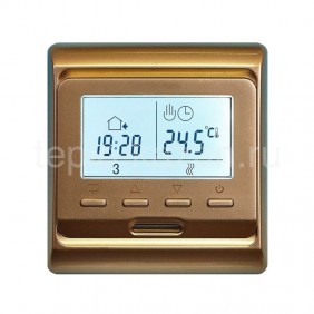 Терморегулятор для теплого пола Е51 (золото)