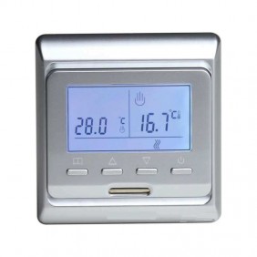 Терморегулятор для теплого пола Е51 (серебро)